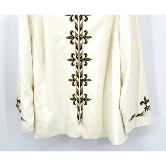 NEW BOB MACKIE jacket blazer embroidered wearable art artsy colorful plus 2X - Picture 3 of 7